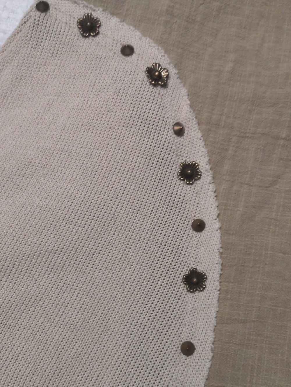 POL Cream Patchwork Boho Jean Jacket - Picture 11 of 11